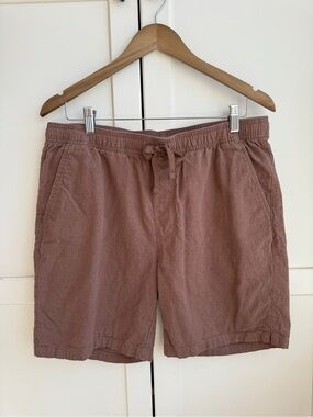 Goodfellow & Co Men’s Linen Cotton Blend Drawstring Shorts Brown Size M